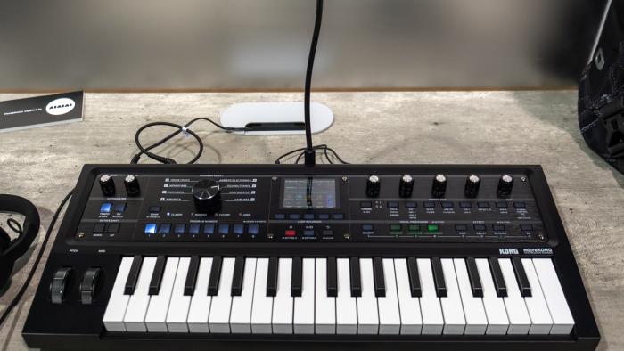 A prototype Korg MicroKorg 2 at NAMM 2024.