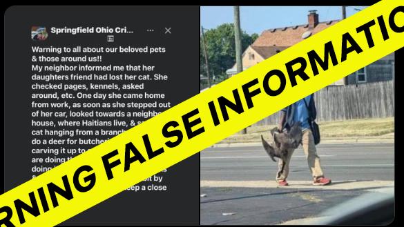 A post on X that started the false claim that Haitian immigrants were eating people's pets in Springfield, Ohio remain on Elon Musk's platform. 