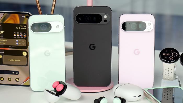 The Pixel 9 Pro will be available in a similar but slightly more subdued range of hues: porcelain, obsidian, hazel and rose quartz. 